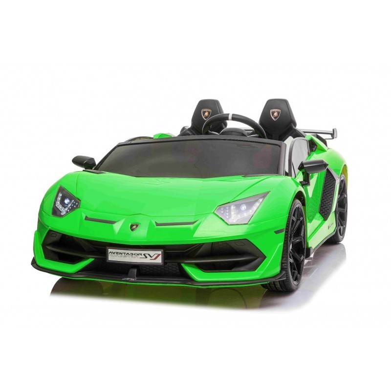 Lamborghini aventador svj verte pour enfant - voiture électrique 2