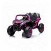 Buggy enfant électrique 2 places 12V Buggy Rider Rose - Pack Luxe