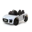 Audi R8 Spyder blanche 12V cabriolet enfant - licence officielle Audi